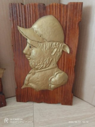 3 Placas Madera representado el Quijote