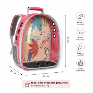Mochila Transportín Transparente para Mascotas