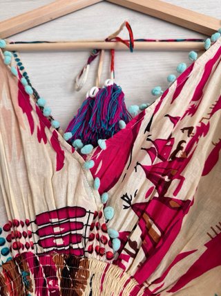 Vestido bohemio estampado talla única
