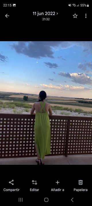Vestido verde para evento