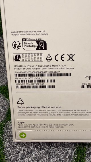iPhone 17 256gb Nero - Nuovo Sigillato Gar. 24 M