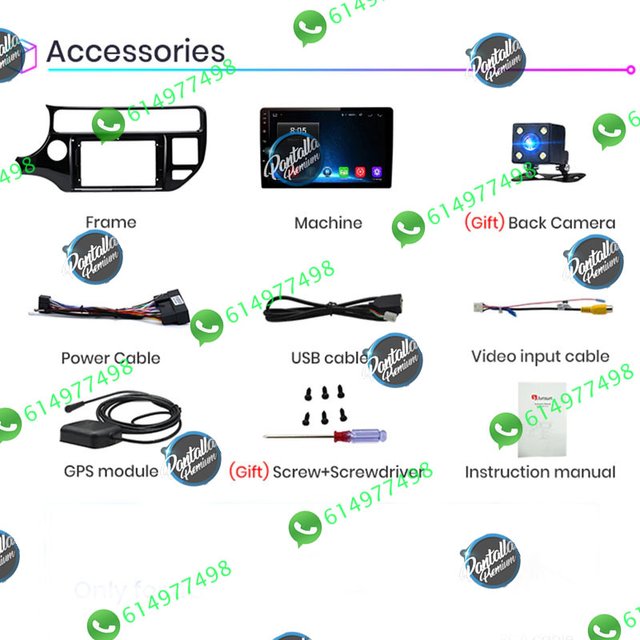 Radio pantalla CARPLAY GPS USB para Kia Rio 4