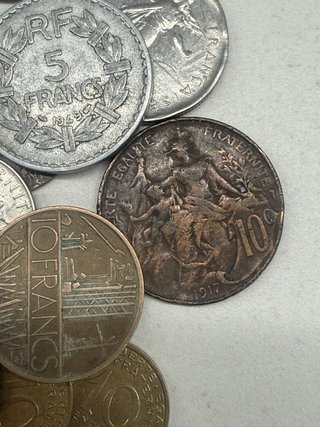 Lote de monedas antiguas de Francia