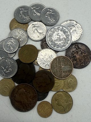 Lote de monedas antiguas de Francia