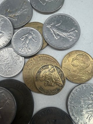 Lote de monedas antiguas de Francia