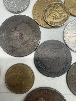 Lote de monedas antiguas de Francia