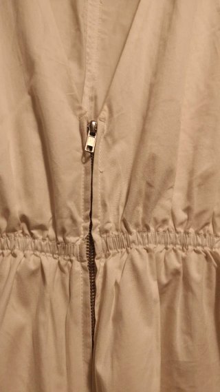 Vestido Largo Zara Blanco Escote Cremallera