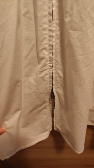 Vestido Largo Zara Blanco Escote Cremallera