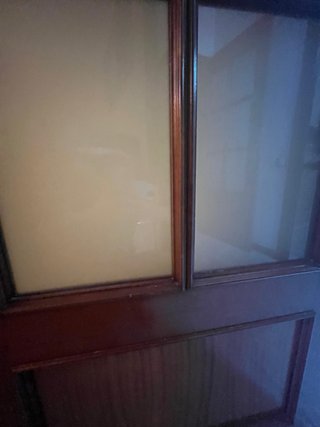 Puerta madera con cristal