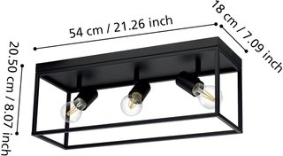 Lámpara Techo Industrial Eglo Silentina 54cm