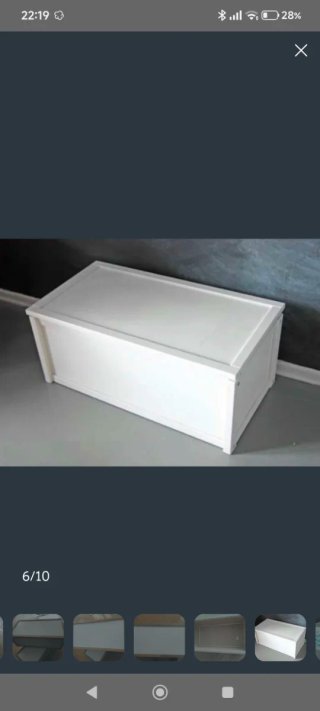 Caja de madera Ikea para juguetes