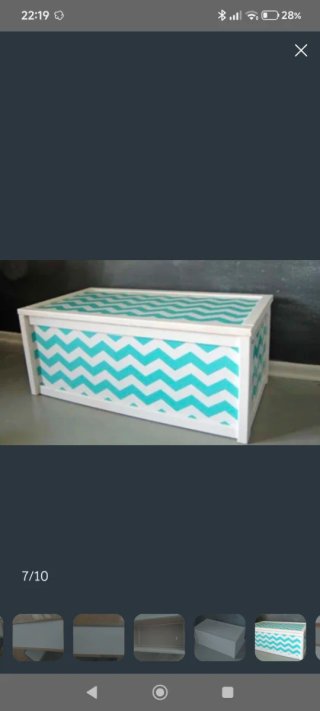 Caja de madera Ikea para juguetes