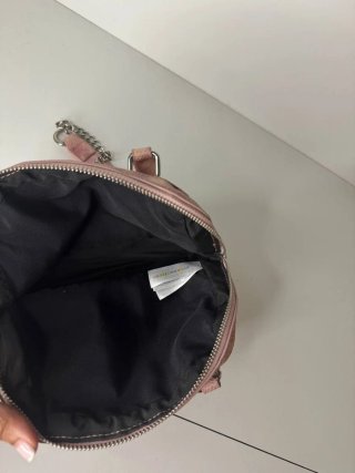 Bolso rosa efecto piel serpiente
