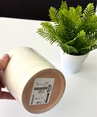 Maceta Ikea con Planta Artificial Verde