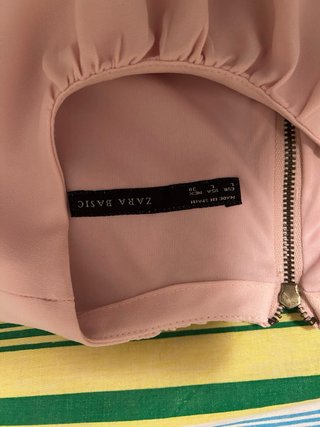 Vestido Zara Básico Rosa palo
