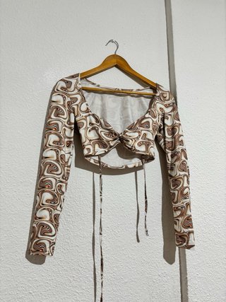Camiseta manga larga estampada