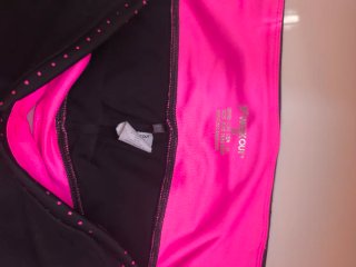 Mallas deportivas mujer negro y rosa