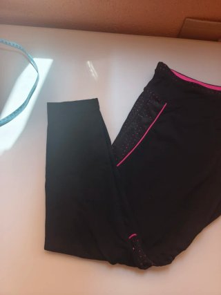 Mallas deportivas mujer negro y rosa