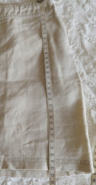 Minifalda beige de lino