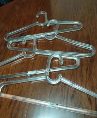Lote 4 Perchas Metacrilato Transparentes Nuevas