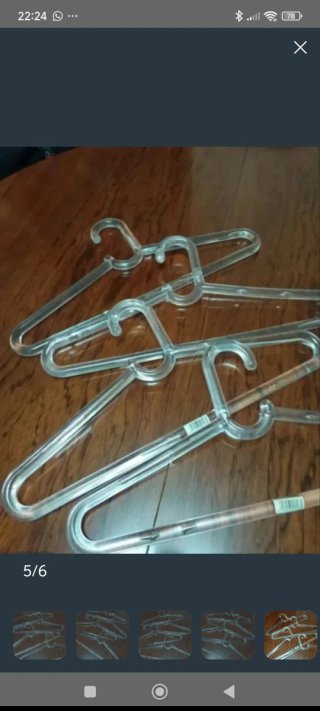Lote 4 Perchas Metacrilato Transparentes Nuevas