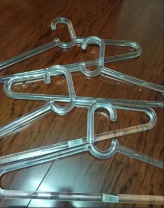 Lote 4 Perchas Metacrilato Transparentes Nuevas