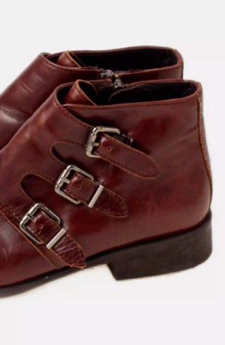 Botines marrones mujer con hebillas
