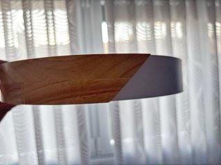 Lámpara Techo LED Madera y Blanco