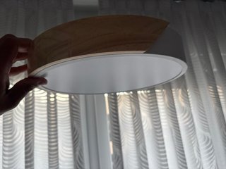 Lámpara Techo LED Madera y Blanco