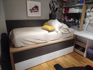 Habitacion Juvenil:Cama nido,mesa, estantería.ZGZA