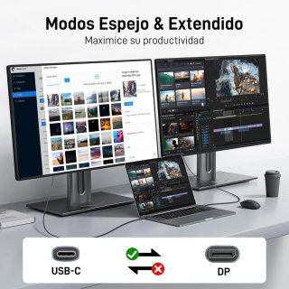 Cable Acer USB-C a DisplayPort 4K@60Hz