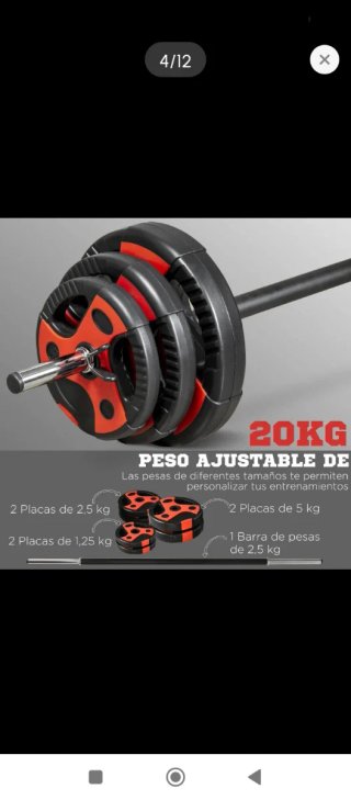 Juego de pesas con barra