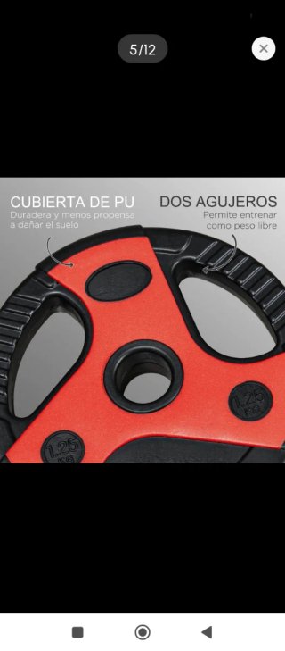 Juego de pesas con barra