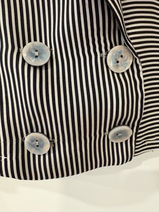 Conjunto falda y chaleco rayas