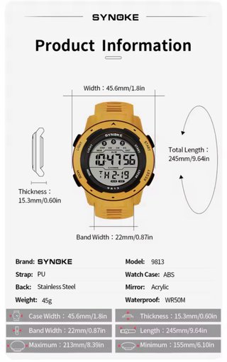 Reloj Deportivo Digital Cronógrafo Hombre