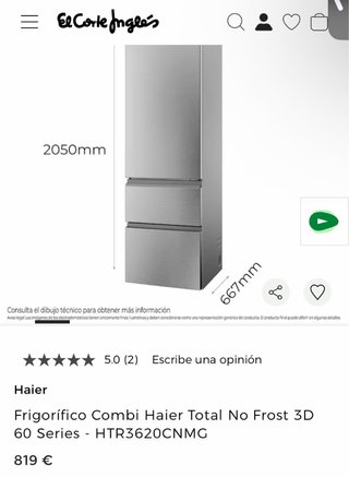 Frigorífico Combi Haier No Frost