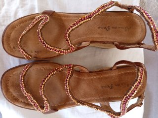 Sandalias Alma en Pena Marrón y Rosa