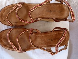 Sandalias Alma en Pena Marrón y Rosa