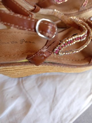Sandalias Alma en Pena Marrón y Rosa