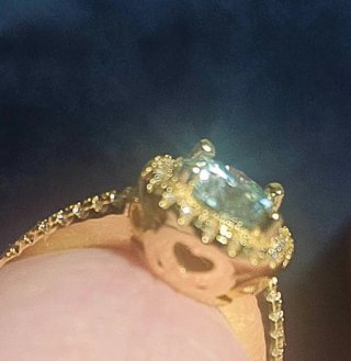 Anello Argento & Moissanite placcato Oro