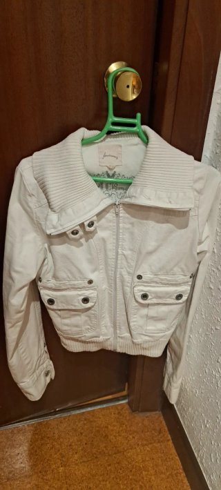 Cazadora vaquera blanca Talla S