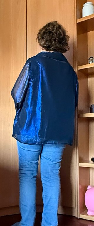 Conjunto Top y Sobrecamisa en Azul Noche