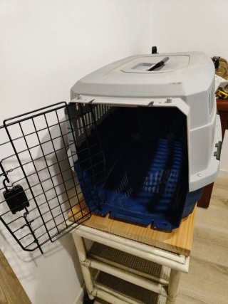 Transportín Perro Grande XL Gris/Azul