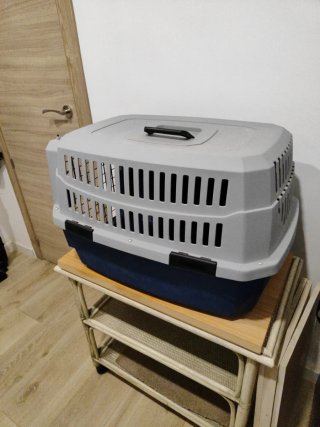Transportín Perro Grande XL Gris/Azul
