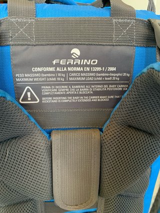 Silla Portabebés Senderismo Ferrino