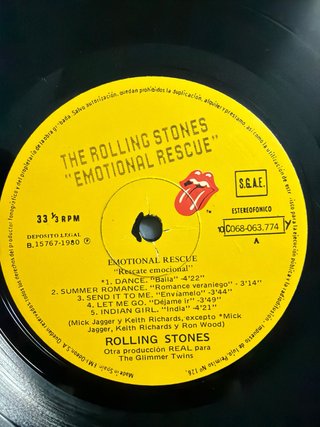 The Rolling Stones - Emotional Rescue LP Original!