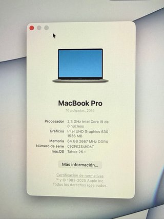 MacBook Pro 2019 Argento/Grigio Siderale