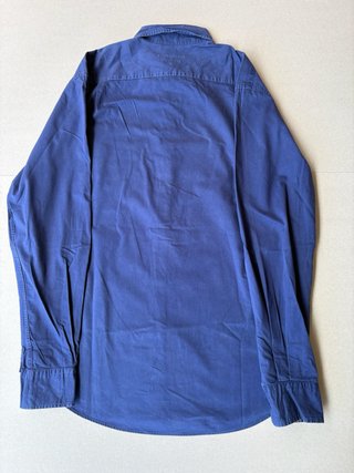 Pedro del hierro - Camisa lisa azul  - Talla M