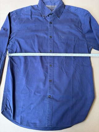 Pedro del hierro - Camisa lisa azul  - Talla M