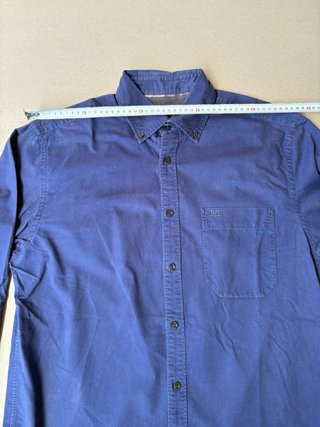 Pedro del hierro - Camisa lisa azul  - Talla M